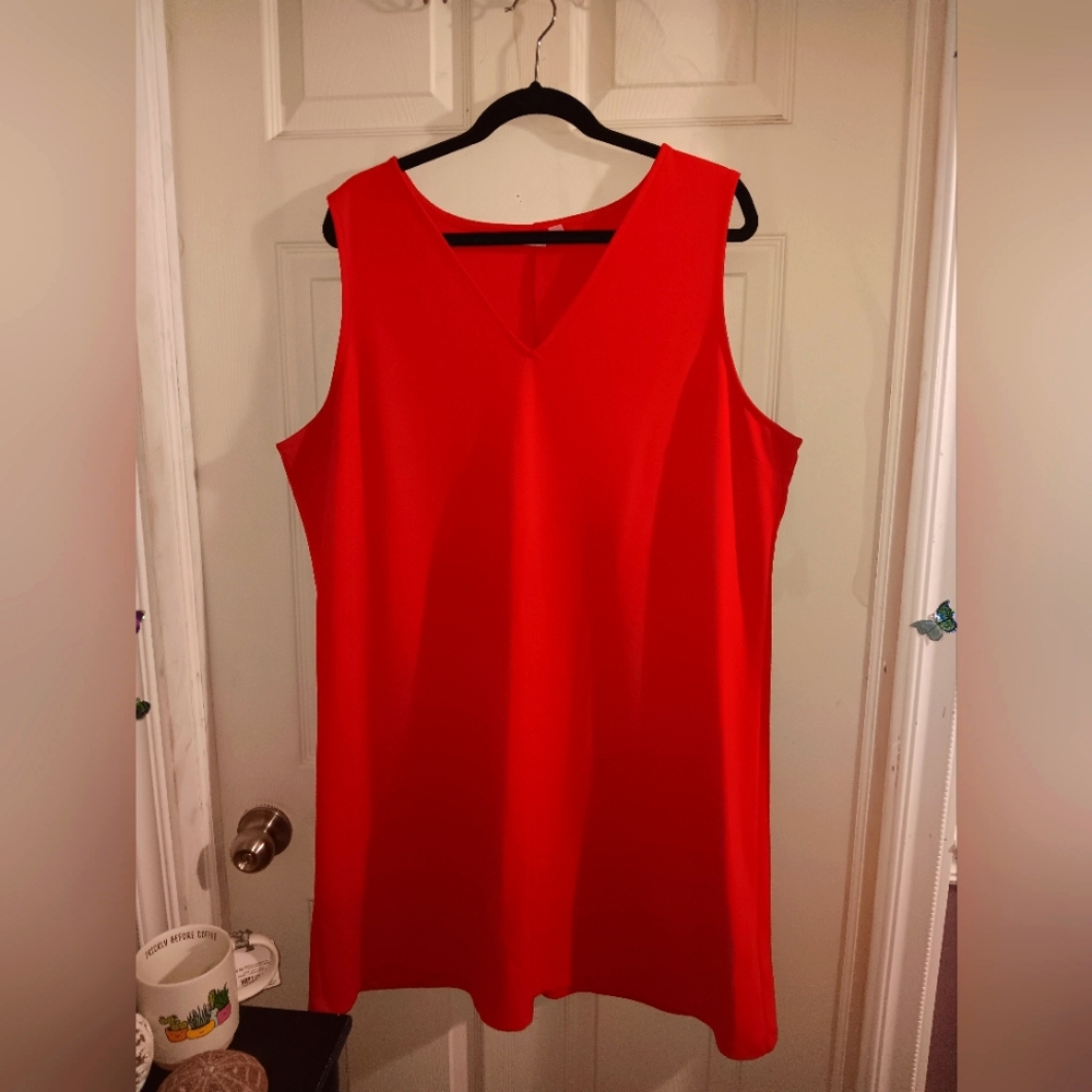 GAP size 2X red knee length dress